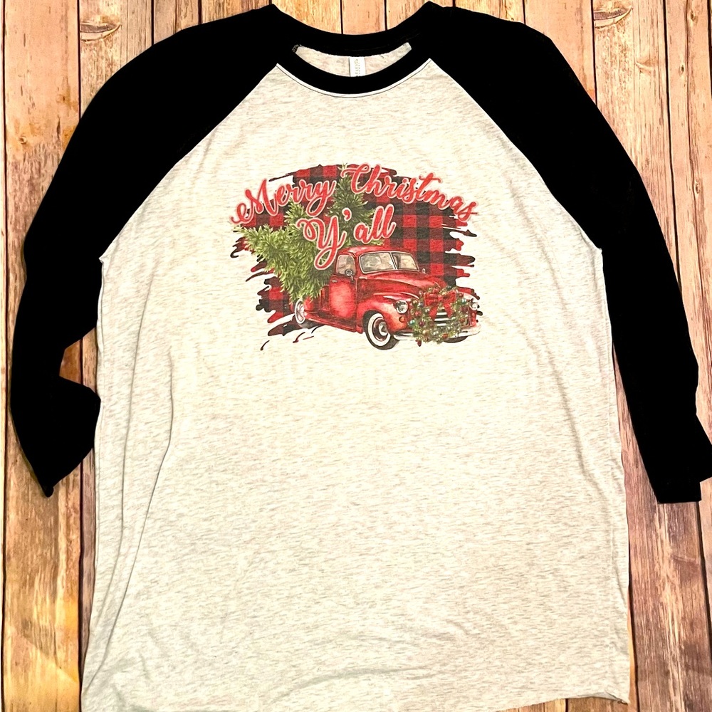 Merry Christmas Y’all Raglan Shirt